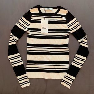 brand new zara knit stripe long sleeve
